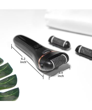 Bemece Electric Foot File Callus Remover Kit - Rechargeable & Waterproof Pedicure Set for Cracked Heels, Calluses, and Dead Skin - 10 in 1 Pedicure Tools (Black) - Buy Online on GoSupps.com