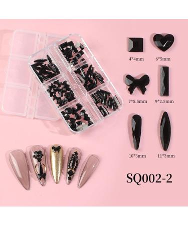 FEIlei Clear Glass Crystal Nail Rhinestones 3D Nail Gems Nail Diamond Mixed Nail Stones - Buy Online on GoSupps.com