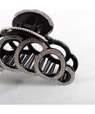 Voarge Acrylic Hair Clip for Thick Hair Monochrome Rhinestone Ponytail Gripper | Strong Hair Accessories - Buy Online on GoSupps.com