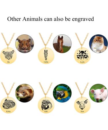 Personalized Hooami Dog Cat Pendant Necklace for Men - Silver Custom Jewelry Chain - Buy Online on GoSupps.com