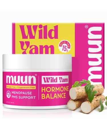 Wild Yam Cream for Hormone Balance - Natural PMS & Menopause Relief - Soothes Hot Flashes Menstrual Cramps & Night Sweats - Barbara O'neill Recommended - Estrogen Free Progesterone Free 3.37 Oz 3.38 Ounce (Pack of 1)