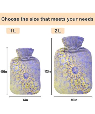 Buy NAANLE Mandala Flower Hot Water Bottle - 1L Transparent Cover for Back Pain Relief & Hot/Cold Therapy | Perfect Hand & Foot Warmer - International Shipping Available! - Buy Online on GoSupps.com