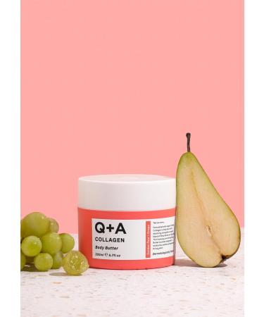 Q+A Collagen Body Butter 200ml - Hydrating & Firming Luxury Skincare for All Skin Types - Shop Internationally - Buy Online on GoSupps.com