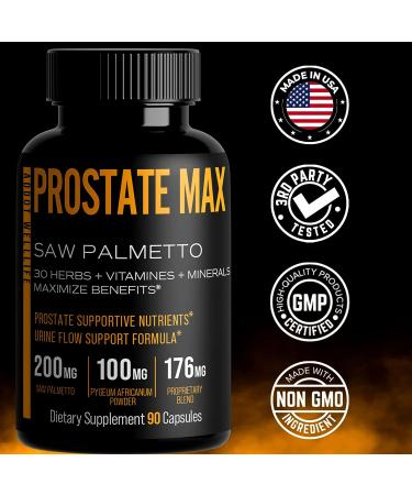 Prostate Max - Men's Prostate Health Supplement with Saw Palmetto & 30 Powerful Herbs - 90 Capsules - Buy Online on GoSupps.com