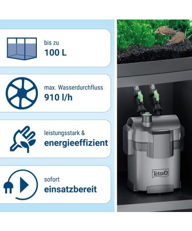 Tetra Aquarium External Filter EX 500 Plus - Powerful Filter for Aquariums Up to 100L | Crystal Clear Water for Fish - Buy Online on GoSupps.com