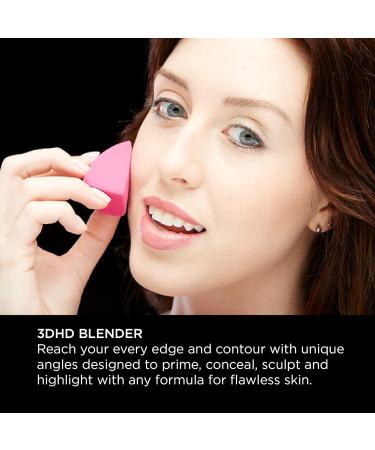Sigma Beauty 3DHD Makeup Blender | Professional Makeup Sponge with Angled Edges | Prime Conceal Sculpt & Highlight | Vegan Cruelty Free Pink - Buy Online on GoSupps.com