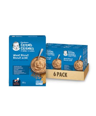 GERBER Stage 3 Wheat Biscuit Baby Cereal 6 Boxes 1.4 kg Unflavored