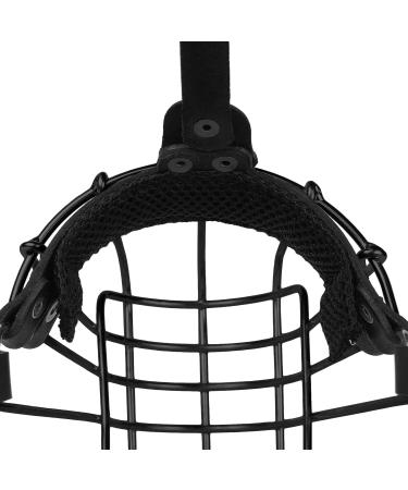 Budkas German Shepherd Metal Basket Muzzle for Medium Dogs - Adjustable Durable Leather Straps Safe for Chewing - Black Size L - Buy Online on GoSupps.com