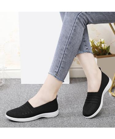 Women's Casual Summer Wedge Sandals - Breathable Slip-On Platform Sandals (Size 8, Black) - Buy Online on GoSupps.com