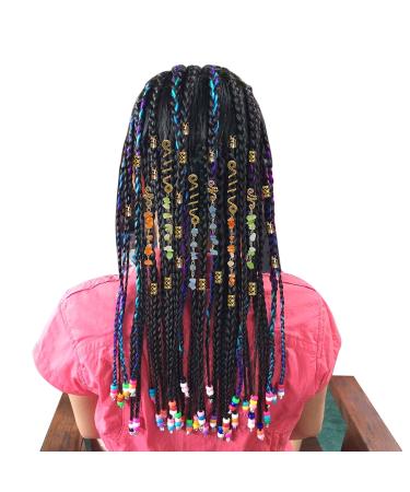 47Pcs Natural Crystal Stone Hair Jewelry for Braids - Hair Charms and Accessories for Women and Girls - Buy Online on GoSupps.com
