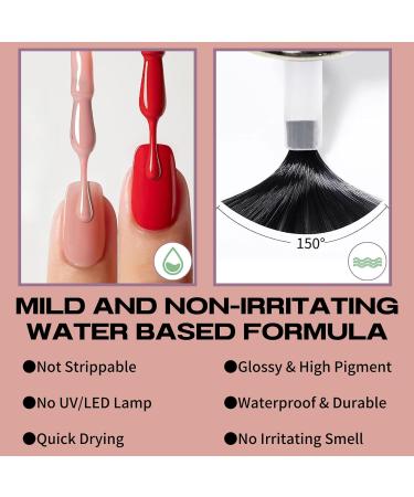 Tbeautfave Pink Glitter Nail Polish - Long-Lasting Water Based Formula for DIY Nail Art - Buy Online on GoSupps.com