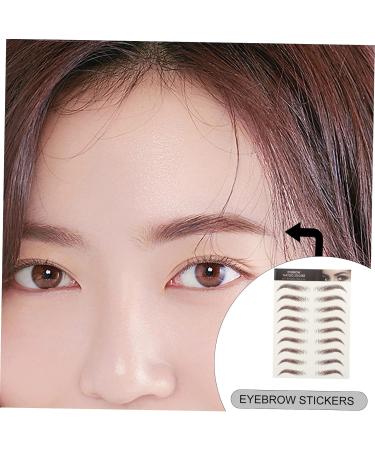 Baluue 9 Sheets Realistic Fake Eyebrows Eyebrow Stickers Waterproof Hairlike Eyebrows Brown - Buy Online on GoSupps.com
