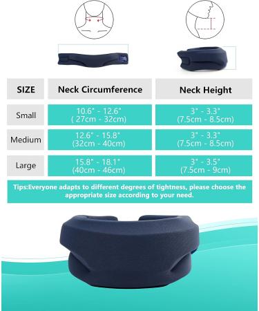 Neck Brace Cervical Collar for Sleeping - Blue M Size - Relief Neck Pain & Support for Women & Men - Buy Online on GoSupps.com