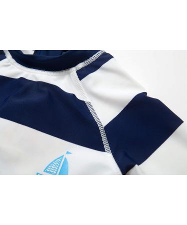 Bonverano Baby Boys Swimsuit/Sunsuit UPF 50+ Sun Protection with Sun Hat - Navy Stripe | 9 Months - Buy Online on GoSupps.com