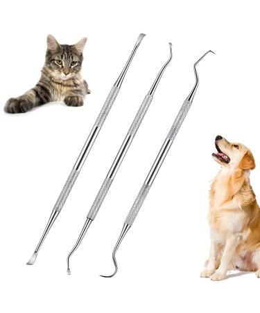 Tartar remover for dogs tartar remover set for dogs and cats 3PC tooth cleaning set scaler for dogs tartar remover double -sided made of stainless steel dog tooth care for tartar removal - Buy Online on GoSupps.com