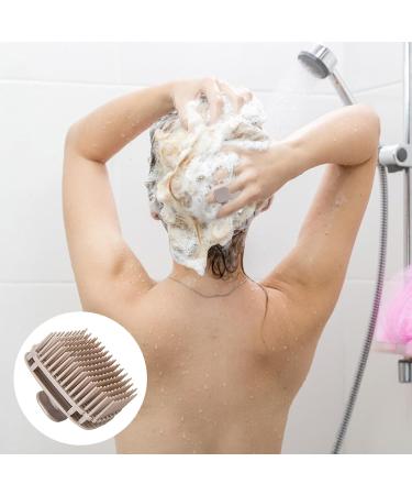 Grebest Hair Shampoo Scalp Scrubber Brush - Deep Cleansing Silicone Massager for All Hair Types - Gentle Exfoliation Tool for Men - Light Grey - Buy Online on GoSupps.com