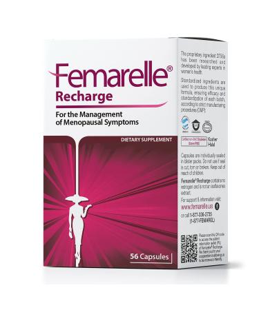Femarelle Recharge - Non Hormonal Natural Menopause Supplements for Women -1 Month Supply