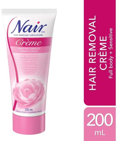 Nair Sensitive Formula Hair Removal Cr me with Sweet Almond Oil and Baby Oil 200-ml - Buy Online on GoSupps.com