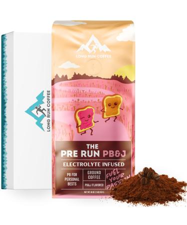 Long Run Coffee Hydrating Coffee with Electrolytes All Natural Energy + Hydration + Recovery for Athletes Stomach Friendly Electrolyte Coffee for Runners (1 lb Peanut Butter & Jelly) PB&J 16 Ounce (Pack of 1)