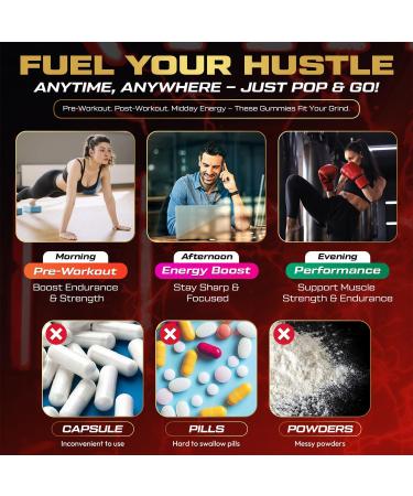 kukaly Creatine Monohydrate Gummies for Men & Women, 9000MG Creatine Gummies Sugar Free - Mixed Flavored with L-Taurine, BCAA 2:1, B12 B6 for Boost Strength, Focus & Endurance, Vegan, Non-GMO, 60pcs - Buy Online on GoSupps.com