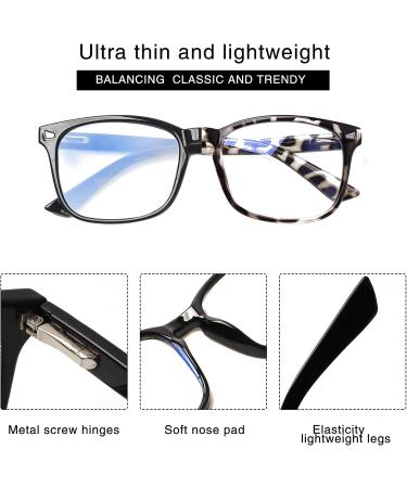 JOSCHOO 2 Pack Progressive Multifocus Anti Blue Light Reading Glasses for Women - 2 Mix 1.75x - Buy Online on GoSupps.com