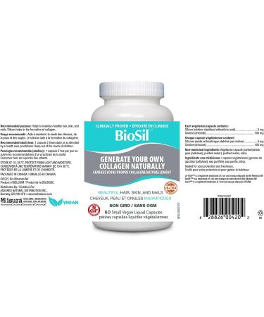 Biosil BioSil Liquid Capsules Vegan Collagen Generator Non-GMO 60 Capsules 60 Count (Pack of 1) - Buy Online on GoSupps.com
