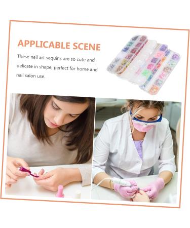 Beavorty 4 Boxes Nail Art Sequins Accessories Chunky Nail Art Glitter Nail Art Charms Nail Charms Glitter Slices Glitter Nail gems Butterflies Nail Stickers Patch Plastic 3D Manicure - Buy Online on GoSupps.com