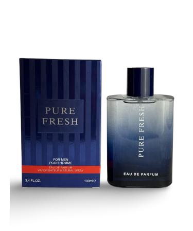 PURE FRESH Eau de Parfum for Men 3.4 Fl Oz Warm Woody Floral Scent