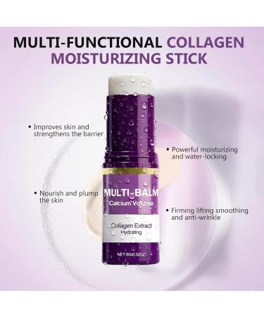 Hajoyful Calcium Multi Balm Calcium Volume & Wrinkle Core Stick Korean Collagen Moisturing Stick Anti-aging Hydrating Firming Skin Suitable for Face Eyes & Neck 9g - Buy Online on GoSupps.com