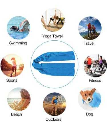 Sukeen 8 Pack Cooling Towel Set - 40x12 - Microfiber for Yoga, Sport, Gym - Breathable Chilly Towel - Various Colors - Buy Online on GoSupps.com