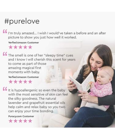 Puracy Organic Baby Lotion - Lavender & Grapefruit 12 fl oz | Gentle & Hydrating Formula - Buy Online on GoSupps.com