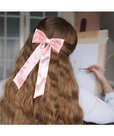 2 Pieces of Butterfly Hair Clips Vintage Butterfly Bows Made of Satin Women's Hair Accessories Suitable for Parties Weddings And Gatherings (Available in Pink and White). - Buy Online on GoSupps.com