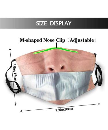 XCNGG Funny Tape Over Mouth Face Mask - Reusable Washable Dustproof & Windproof Balaclava for Adults | International Shipping - Buy Online on GoSupps.com