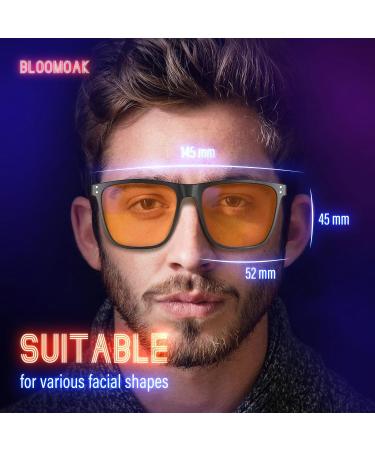 BloomoAK 99% Blue Light Blocking Glasses - Anti-Fatigue Gaming & Screen Protection - Matte Black Rectangle with Upgraded Hinges - Buy Online on GoSupps.com