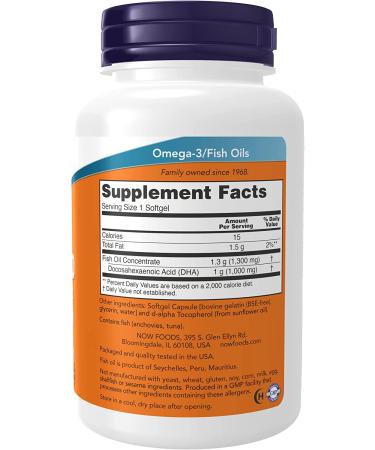 Now Foods DHA-1000 Extra Strength 1000 mg Brain Support - 90 Softgels - Buy Online on GoSupps.com