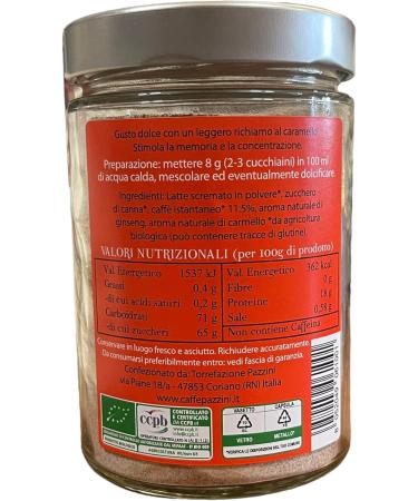 Pazzini Cafe Coffee Pazzini ginseng soluble in 300 g glass - Buy Online on GoSupps.com