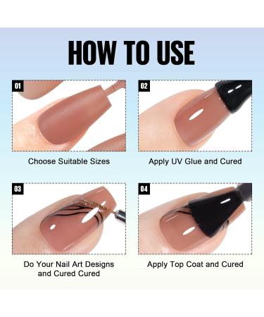 TOMICCA Short Coffin Nail Tips 180PCS Matte Dark Nude Gel Nails - 15 Sizes, No Filed Pre-colored Press On Nails for Nail Art Extensions - Buy Online on GoSupps.com