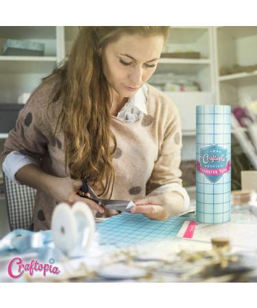 Craftopia 12x12' Clear Transfer Tape for Permanent Vinyl Roll with Blue Alignment Grid - Made in USA | Ideal for Cricut, Cameo, Silhouette | Premium Quality - Buy Online on GoSupps.com