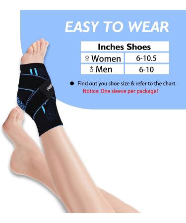 U-pick Relief Ankle Brace for Plantar Fasciitis & Heel Spur - Compression Sleeve for Achilles Tendonitis - Sports Brace for Basketball, Volleyball & Running - Black - Buy Online on GoSupps.com