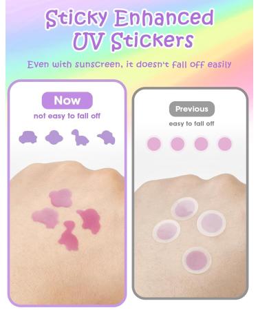 UV Detection Stickers for Sunscreen - 120 Count Safe for Kids Age 3+ 4 Fun Designs Know When to Reapply - Buy Online on GoSupps.com