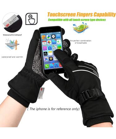 Buy Bikingmoreok Winter Gloves -30 F | Waterproof Touchscreen Ski Gloves for Men | Windproof Cycling & Motorcycling Gear - Buy Online on GoSupps.com