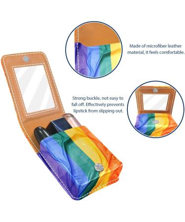 Buy Colorful Leather Lipstick Case Organizer with Mirror - Mini Lip Gloss Holder for Travel | International Shipping - Buy Online on GoSupps.com