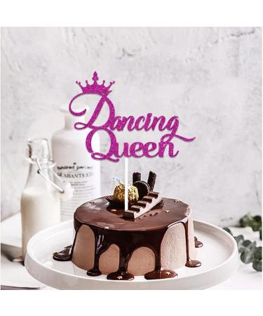 Disco Dancing Queen Cake Topper Happy 17th Birthday Decorations for Girls Young and Sweet Only 17 Dancer Ballerina Birthday Cake Decor Supplies Rose Red - Buy Online on GoSupps.com