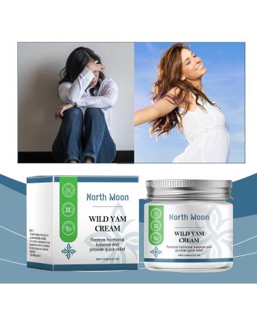 Buy North Moon Wild Yam Cream - Organic Hydrating & Soothing Face Cream for Balanced Skin | Ideal for Men and Women - Buy Online on GoSupps.com