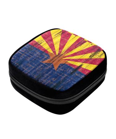 GIAPB Period Bag Sanitary Napkin Storage Bag Pad Holder for Period Makeup Pouch Retro Flag Color4931