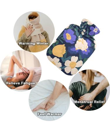 Shop Naanle Hot Water Bottle with Lid - Irises & Peonies Flowers | 1L Heat Bottle for Back Pain Relief Hand & Feet Warmer Neck Warmth & Cold Therapy | International Shipping - Buy Online on GoSupps.com