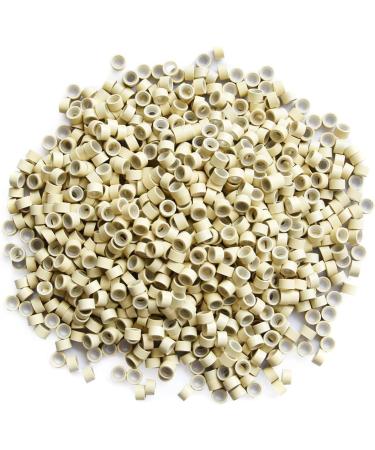1000pcs 5.0X3.0X3.0mm Silicone Micro Rings Links Beads for Hair Extensions (Blonde) 1000 pieces Blonde - Buy Online on GoSupps.com