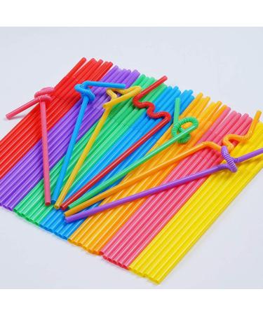 200 Pcs Colorful Plastic Flexible Straws - 10.2 Long, 0.23 Diameter (2 pack) - Buy Online on GoSupps.com