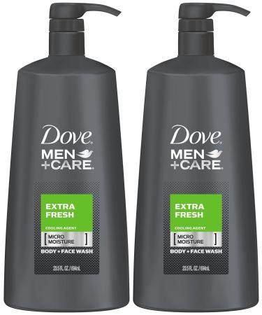 Dove Men+Care Body Wash Extra Fresh 23.5 Ounce (Pack of 2) 23.5 Fl Oz (Pack of 2)