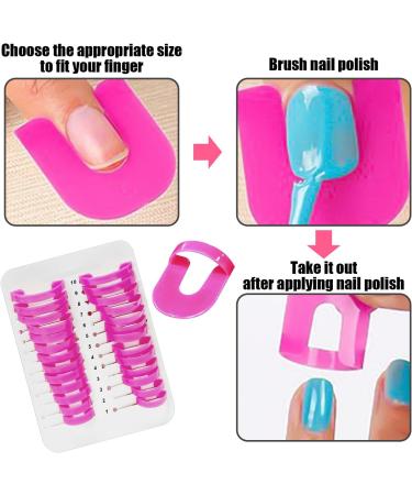 26 Pieces Nail Art Anti-Spill Clips Anti-Spill Glue Manicure Tools Nail Polish Application Aid Anti-Spill Model Nail Painting Template Diy Manicure Accessories - Buy Online on GoSupps.com